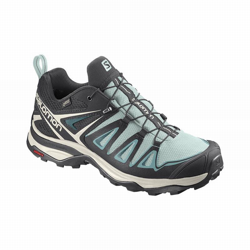 Salomon Israel X ULTRA 3 GORE-TEX - Womens Hiking Shoes - Turquoise (HSXD-46728)